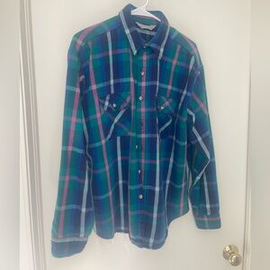 Field & Stream Shirt Flannel, Size Small, Vintage, 90s